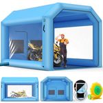 Inflatable Paint Booth, 10x8.2x8.2ft Inflatable Spray Booth with 550W Powerful Blower and Three Layer Filter System, Portable Spray Booth Tent for Car Motorcycle Paint Workstation Garage