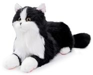 Chongker Stuffed Animals Handmade Cat Plush, Realistic Companion Pet, Black Cat