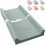 JVEOO Vegan Leather Baby Changing Pad, Waterproof & Wipeable Soft Diaper Changing Mat 32“ x 16.6" Comfortable Infant Changing Station for Dresser & Table