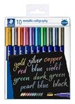 STAEDTLER 8325 TB10 Design Journey Metallic Calligraphy Pens - Assorted Colours (Pack of 10)