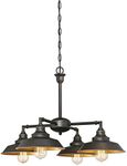 Westinghouse Lighting 6345000 Industrial Iron Hill Four-Light Indoor Convertible Ceiling Fixture, Oil Rubbed Bronze Finish