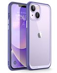 SupCase Slim Case for iPhone 14 / iPhone 13 (6.1 Inch) Case Premium Mobile Phone Case Transparent Protective Thin Back Cover [Unicorn Beetle Style] 2022 Edition (Purple)