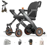 PAISEEC 3-in-1 Power Wheelchair with Push-Assist, Electric Wheelchair Adults Lightweight Foldable