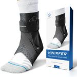 Hocafer Ankle Brace for Women & Men - Ankle Support Sprained Ankle Brace for Achilles,Tendon,Sprain,Injury Recovery,Ankle Support Brace for Running, Basketball, Football (Black,XL,Left)