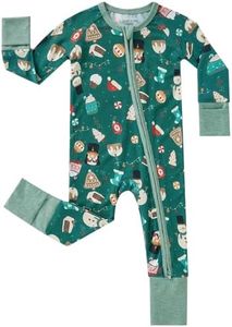 pureborn Baby Boys Girls Sleeper Viscose from Bamboo Pajamas 2-Way Zipper Snug Fit Sleepwear Nutcracker Christmas 12-18 Months