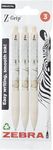 Zebra Pen Z-GRIP Smooth Glam Black Ink Ballpoint Pens 3pk 1.0mm Medium Point Retractable Ink Pens with Clip - Smooth Writing Pens with Low Viscosity Ink, Comfort Grip - 3 Pens Multipack (Pink Marble)