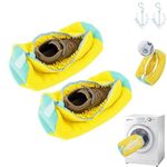 Unbloo Shoe Bag For Washing,Unbloo Laundry Shoe Bag, Sneaker Washing Machine Bag, Shoe Washing Machine Bag, Unstain Laundry Shoe Bag,Reusable Shoe Laundry Bag For Washer And Dryer (1pair-yellow)