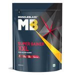 MuscleBlaze Super Gainer XXL Powder, Chocolate (20 Servings, 2kg / 4.4lbs) | 15g Protein, 75g Carbs per Scoop | Muscle Mass High Protein Gainer