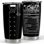 SANDJEST Gifts for Women Men Chef Tumbler 20oz Chef Stainless Steel Insulated Tumblers Coffee Travel Mug Cup Chefs Gifts for Birthday Christmas Cook Lovers Gift