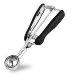 TJ POP Cookie Scoop 1 Tbsp for Baking, Professional Stainless Steel Ice Cream Scoop 35MM, Melon Baller Meatball Scoop, Good Soft Grips, Quick Trigger Release, 15ml (1 Tablespoon)