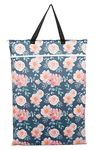 Large Hanging Wet/Dry Cloth Diaper Pail Bag for Reusable Diapers or Laundry (Rose)