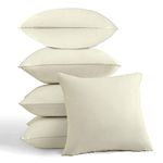 linenaffairs Cotton Cushion Filler Throw Pillow 24X24 Inch Ivory Set of 5 Cushion Square Small Cushion Filler Decorative Pillow Decorative Cushion