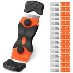 Zaptec Razor Blade Scraper Tool Multipurpose for Cleaning & Removing Paint, Glue, Labels, Sticker, Adhesive (15 Pcs Plastic Blades & 15 Pcs Metal Blades)
