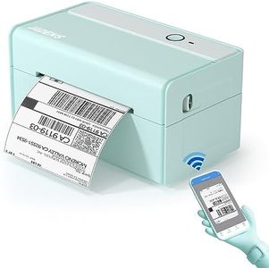 JADENS Bluetooth Thermal Label Printer -Wireless Shipping Label Printer for Small Business & Package, USPS, Etsy, Amazon, Compatible with iPhone, Windows, Android, 4x6, Label Maker, Green
