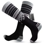 OutdoorMaster Adult Ski Socks Merino Wool, Over The Calf Non-Slip Cuff Snowboard socks for Men & Women