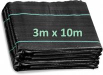 ANSIO Heavy Duty Weed Membrane 3m x 10m – Garden Weed Control Fabric, UV Stabilised Ground Cover, Breathable Landscape Fabric for Patios, Flower Beds, Driveways & Landscaping