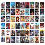 CodersParadise Pack of 54 Aesthetic Anime Manga Wall Collage Kit Posters - 4 x 6 Inches Wall Decor Poster - Wall Art For Bedroom, Living room, Office - Glue Dots Included