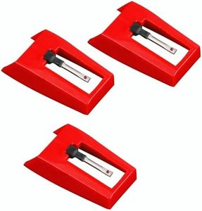 Turntable Needles 3 Pack Universal Replacement Needle for Sapphire Platinum Vinyl Durable Diamond Platinum Vinyl Record Record Record (Red)