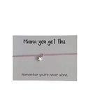 Mama, You Got This wish bracelet, motivational mum gift pink