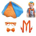 Costume Roleplay Accessories Roleplay Set for Kids and Toddlers, Iconic Bow Tie, Suspenders, Hats, and Glasses