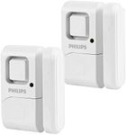 Philips Personal Security Window/Door Alarm, 2-Pack, DIY Protection, Burglar Alert, Wireless, Magnetic Sensor, Easy Installation, Ideal for Home, Garage, Apartment, Dorm, RV and Office, LRM3420W/27