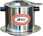 AMT 13 OZ Vietnamese Coffee Maker Coffee Filter, 2-3 Servings Phin, Screw Down Coffee Vietnamese Coffee Dripper for Vietnamese Style at Home Office (13 OZ - Cork)