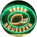 ADVPRO Fresh Squeezed Lemonade Dual Color LED Neon Sign Green & Yellow 300 x 210mm st6s32-i3487-gy