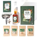 Rum Infusion Kit by Craftly | Natural Botanicals for Homemade Cocktails | Great Gift for Christmas, Wedding, Birthday, Valentine’s Day, Retirement | Gift Ideas for Men & Women l Spices & Bottle