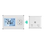 TMXKOOK Smart Wi-Fi Thermostat with RF Receiver, APP and Voice Control, Compatible with Alexa and Google Assistant for Gas Boiler Heating - Wall-Mounted or Tabletop Style