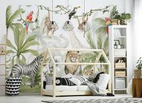 Walltastic Jungle Safari Wallpaper Mural, FSC Paper, Multi, 8 feet High x 10 feet Wide, 1 Size