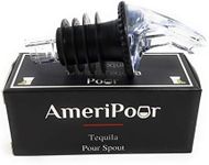 Ameripour - Speed Pourer - Patron Pour Spout - Made 100% in The USA. Free Flow Bar Spouts That Don't Leak - No Cracks, Just A Perfect Cocktail Pour Every Time. (Clear)