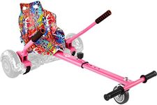 LJX Hoverboard Seat Attachment, Go Kart, Hoverboard Accessories for 6.5” 8” 10” Two Wheel Self Balancing Scooter, Suitable for Kids & Adults(Pink)