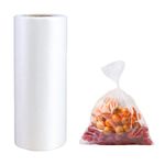 12inch X 16inch Plastic Produce Bag on a Roll, Clear Produce Bag for Fruits, Vegetable, Kitchen, Food Storage Bags, 350 Bags/Roll, White