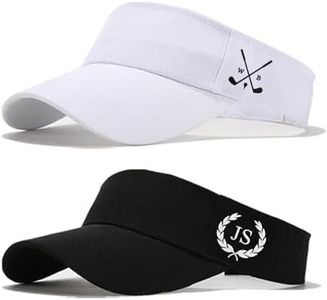 Personalized Golf Visor Hat for Women Men Custom Sun Visors Sun Hat for Womens Golf Tennis Pickleball Outfits Sun Protection Black