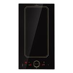 Klarstein Victoria Induktion Domino Black Induction Hob, 3500W Electric Hob Induction Cooker, 2 Ring Electric Pan Hob, Built-In Table Top Cookers w/ 2 Hobs, Touch Control, Induction Heater