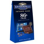 Ghirardelli Chocolate Intense Dark Squares, Midnight Reverie, 4.12 oz., (Pack of 4)