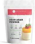 Kate Naturals Agar Agar Powder for Cooking & Petri Dishes. Vegan Gelatin Substitute Powder Unflavored for Gelatin Sheets & Halal (4oz, Vegetarian, Plant-based)