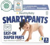 SmartyPants Pull Up Style Diapers | EWG Verified Safe & Plant-Based | Quilted 360 Waistband, Super Absorbent for Overnight Leak Protection | Training Pants by HealthyBaby | Size 5 (38 Count)