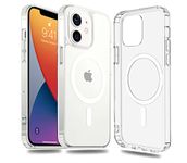 A rtistque Clear Back Cover Case for iPhone 12 Compatible with MagSafe| Acrylic | Case for iPhone 12 | Shockproof TPU Protective Design - Transparent