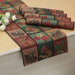 HOKIPO Dining Table Placemats 4 Pieces with Runner (IN530-D6*4+IN531)