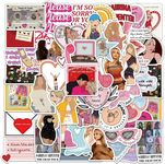 Yuyul 50Pcs Sabrina Capenter Stickers for Teens Adults Girls, Vinyl Waterproof Pop Singer Stickers Decals for Water Bottle, Laptop, Phone, Scrapbooking, Journaling Choice for Party Supply Decor