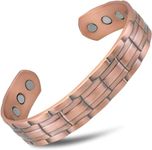 MagnetRX® Magnetic Copper Bracelets for Men – Effective 99.9% Pure Copper Bracelet for Men – Adjustable Copper Magnetic Bracelets (Stamped Chain)