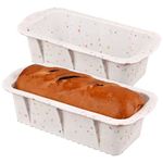Sakolla Silicone Bread Loaf Molds, Silicone Baking Pan for Making Meatloaf, Banana Bread, Brownies and Quiche (Set of 2)