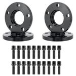 4Pcs 5x112 Wheel Spacers 66.6mm Hub Bore, 2x15mm & 2x20mm Thickness Forged Hubcentric Wheel Spacers Fit For Audi A5 2007-Onwards 8T3 8TA 8F7 F5A, 20x M14x1.5 Bolts