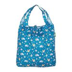 ECO CHIC Lightweight Foldable Reusable Shopping Bag Water Resistant Tote Bag (Woodland Teal)