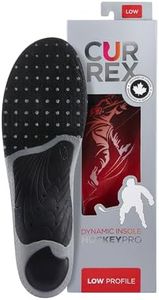 CURREX HockeyPro Insoles for Hockey Skates & Ice Skating – 3D Dynamic Arch Support to Improve Stability, Anti-Slip Heel for Optimized Movement – for Men & Women – Low Arch, Small
