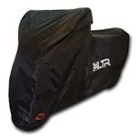 LTR Large Motorbike Cover | 420D Waterproof Rain Motorcycle Covers for Outdoor Scooter Storage | Thicker Heavy Duty Vented Bike Accessories Black| Large, X Large, XX Large