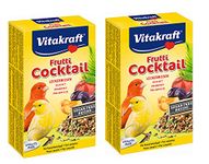 2 PACK VITAKRAFT BIRD CANARY FRUIT COCKTAIL FOOD SEED FEED MIX EXTRA VITAMINS 200G