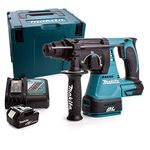 Makita DHR242 18V SDS+ Brushless Drill with 1 x 5Ah Battery, Charger, Case & Inlay