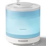 Homvana Humidifiers for Bedroom 1.8 L Top-Fill Cool Mist Humidifier for Baby Nursery Plants Kids Home, 3-in-1 Diffuser with Night Light, Auto Mode, Esserntial Oil, BPA Free, 30H Working Time